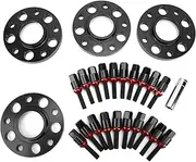 Hub Centric Wheel Spacers Kit Staggered Wheels Improved Stability for Various Car (Black)