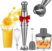 Immersion Blender, 1000W Anti-Scratch 5-In-1 Hand Blender, 12 Speed Stick Blende