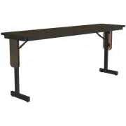 Correll 3/4" High Pressure Laminate Folding Seminar Table Panel Leg Walnut Brown