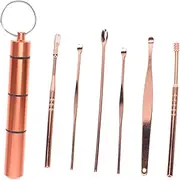 HAKIDZEL 1Set Stainless Steel Ear Wax Removal Kit with Portable Storage Durable Cleaning Tools for Ear Wax Removal Convenient and Practical Ear