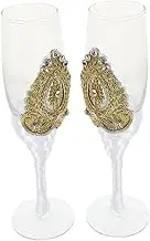 VINTORKY 2pcs Wedding Goblets Elegant Glasses for Wine Juice and Cocktails for Anniversaries Parties and Celebrations Wedding Drinking Cup