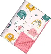 Comfort Blanket Small Blanket Tag Blanket Comforters Light Blanket Crinkle Material for Wearable Blanket Cot Pink Crystal Velvet