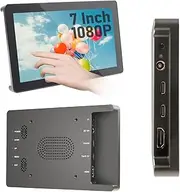 7 Inch Mini Small Monitor, Portable Touch Screen Display, 178° Full Viewing Angles Lightweight HDMI Monitor, 1000:1, for Win 7 8 9 10, for RPI, for TV Boxes, Digital Cameras