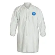 Tyvek Lab Coats No Pockets Knee Length, 2X-Large, White DuPont™ DUPONT