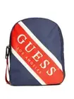 GUESS Factory Women's Navy Blue White Logo Red Stripe Backpack Bag Handbag