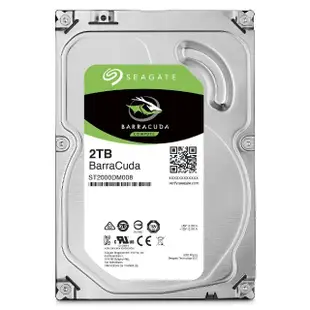 【SEAGATE 希捷】BarraCuda 2TB 3.5吋 7200轉 256MB 桌上型內接硬碟(ST2000DM008)