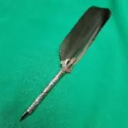 Dark Green Feather Quill Pen