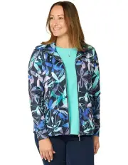 [Fella Hamilton] Oasis Print Zip Up Jacket in Navy