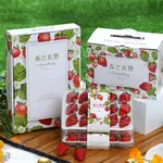 🎉匠人廣告🎉包裝盒 水果包裝盒 空盒 草莓包裝盒 2斤裝一次性水果包裝盒 懸空快遞打包盒子
