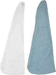 Vaguelly 2Pcs Fast Dry Hair Caps Absorbent Shower Towels for Quick Drying Lightweight Breathable Hair Drying Hats for Home Use Travel Bathing Make Up