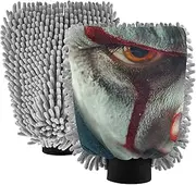 XYMZR Face Scary Clown Absorbent Microfiber Car Wash Mitt, Funny Cute Anime Scratch Free for Cars Cleaning, Home Cleaning Mitts, 2 Pack, 10.24” L x 7.09” W