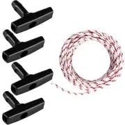 Recoil Starter Rope 10-Meter (Diameter: 3.0mm) Pull Cord with 4 Pieces Starter