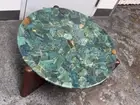 Green Agate Coffee Table – Natural Stone Luxury Furniture for Home Top Decor