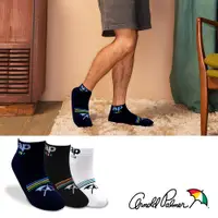 在飛比找蝦皮商城優惠-【Arnold Palmer 雨傘】logo條紋除臭休閒短襪