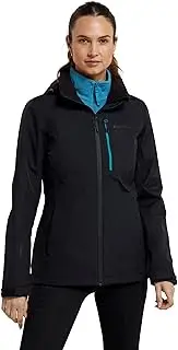 [Mountain Warehouse] Rainforest Womens Jacket -Waterproof Rain Coat, Mesh Lining, Packaway Hoodie, Pockets, Adjustable Hem Jacket -for Walking, Travelling & Camping