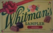 2 Boxes Sweet WHITMAN'S CROSS STITCH SAMPLER Chocolate Box