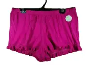 BNWT Ladies Size 18 Anko Pretty Fuschia Pink Cotton Boxer Sleep PJ Pyjama Shorts