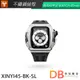 【Y24】錶殼 APPLE WATCH 45mm 黑色橡膠錶帶 銀色錶框 XINYI45-BK-SL