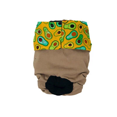 Barkertime Tasty Avocado on Brown Dog Diaper - Made in USA