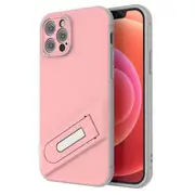 Shockproof Slim Case for iPhone 13 12 Pro Max with Stand - Pink