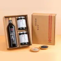 在飛比找蝦皮商城優惠-【真老麻油】大禮盒組-A(小磨白麻油500ml+黑芝麻醬35