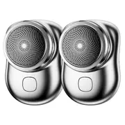 2pcs Mini Shaver Portable Electric Shaver Pocket Razors USB Rechargeable Men Razors for Home Travel