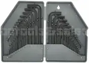 30pc COMBINATION HEX KEY ALLEN WRENCH SET (SAE/METRIC) LONG SHORT ARM w/ CASE