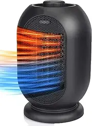 1200w Space Heater Portable Electric Fan Heater Indoor Use PTC Ceramic Heaters with Overheat Tip-Over Protection Patio Heater for Bedroom Office Desktop Kitchen