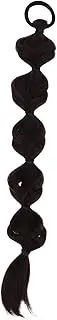Beaupretty Womens Bubble Braid Ponytail Hairpiece Natural Braided Ponytail Extension with Hair Tie Accessories for Comfortable Hair Extensions Deep