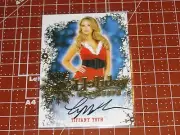 2014 Benchwarmer TIFFANY TOTH Holiday #49 Gold Foil Auto PLAYBOY Playmate Sexy