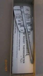 Vintage Taylor Steel Thermometer NIB Fleischmann's Yeast n' Roast *