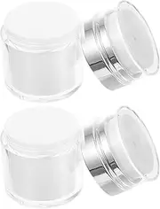 Lurrose Travel Skincare Containers 2Pcs Airless Pump Jars Lotion Dispenser With Pump Acrylic Airless Cosmetic Container for Toiletries Moisturizer Cream, 30Ml Vacuum Container