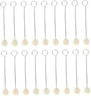 iplusmile Suede Dye for Shoes 60pcs Wool Ball Brush with Easy-to-use Metal Handle