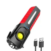 Multifunctional LED COB Flashlight with Window Breaker,1200 Lumens Magnet Outdoor Handheld Emergency Working Light