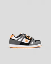 [DC Shoes] DC Shoes Junior Boys' Stag Shoes in Grey/Black/Orange Size 12 12 Grey/Black/Orange