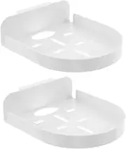 COHEALI 2Pcs Floating Wall Mount Shelf for Security Cameras Monitors No Drill Adhesive Setup Easy Install for Home Office Use Residue Removal