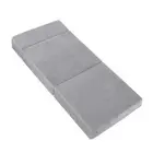 Giselle Bedding Folding Foam Mattress Portable Sofa Bed Lounge Chair Velvet Grey