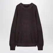 [Tagliatore] Brown Virgin Wool Pullover 54 IT Brown
