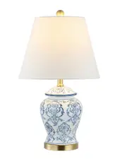 JONATHAN Y Designs Juliana 22 25 Traditional Classic Chinoiserie Ceramic Led TableLamp