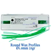 Dental Wax Profile Model Casting Stick Rod Round Ø1.0mm 25gr