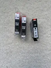 3 pack New 564 XL 564XL Black Ink Cartridges 2 GPC Image Compatible & 1 HP OEM