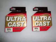 Two Ultra cast Abu Garcia Premium Fishing Line 30 LB. 220 Yds Clear