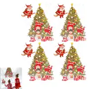 2pcs Christmas Window Clings Stickers Self Adhesive Xmas Tree Window Decals for Party Holiday Home Decor