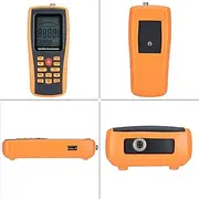 Portable Digital Hot Wire Wind Speed Temperature Anemometer Data Store Bag LCD Back Light Sensitive Accurate Measurement Ideal Outdoor Activities Yellow