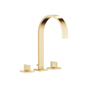 Dornbracht MEM Three-hole basin mixer w. pop-up waste Brushed Durabrass 2071578