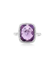Diana M. Fine Jewelry 14K 4.03 ct. tw. Diamond & Amethyst Ring