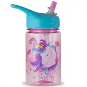 EcoVessel Splash Kids Tritan Bottle 355ml - Unicorn