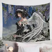 Beautiful Fairy and White Flowers Tapestry