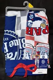 PBR PABST BLUE RIBBON LOUNGE PANTS ADULT Large WHITE RED JOGGERS MENS NWT B8