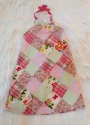 Girls NWT Janie & Jack SUMMER CLASSICS pink patchwork plaid halter dress 5T 5